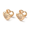 Brass Cubic Zirconia Hoop Earrings for Women EJEW-M238-06KCG-1