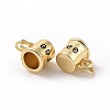 Rack Plating Brass Enamel Charms ZIRC-C042-15G-2