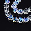 Electroplate Glass Beads Strands EGLA-S188-13-B04-2