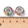 Transparent Resin Rondelle European Beads RESI-S023-26-3