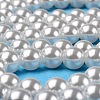 ABS Plastic Imitation Pearl Round Beads X-MACR-S789-8mm-01-4
