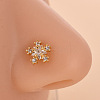 316L Surgical Stainless Steel Clear Cubic Zirconia L-Shaped Nose Rings WG09863-08-1