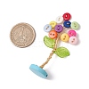 Resin Button Tree of Life Decorations AJEW-JF03414-04-3