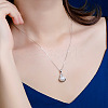 Plastic Imitation Pearl & Alloy Pendant Necklaces WG4C35F-03-2