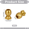 4Pcs Brass EDC European Beads KK-FG0001-35G-2