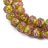 Handmade Gold Sand Lampwork Beads Strands LAMP-R141-10mm-23-3