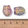 Baking Paint Transparent Glass Beads DGLA-N018-14C-3