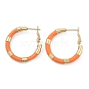 PVD Vacuum Plating 201 Stainless Steel Enamel Hoop Earrings for Women EJEW-B016-33H-4