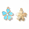 Alloy Enamel Pendants ENAM-R058-01A-2