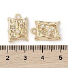 Brass Micro Pave Clear Cubic Zirconia Pendants KK-G491-19G-3