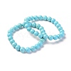 Unisex Natural Howlite Stretch Bracelets BJEW-L667-01-1