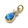 Synthetic Opal Teardrop Charms KK-H089-04B-02-2