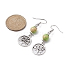 Alloy Tree of Life & Synthetic Imperial Jasper Beads Dangle Earrings EJEW-JE05405-3