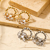 Chic Fashionable Luxe Women's Brass Rhinestone Twisted Stud Earrings LQ2144-2-3