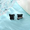 Hypoallergenic Bioceramics Zirconia Ceramic Butterfly Stud Earrings EJEW-C065-01D-2