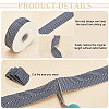 9M Polycotton(Polyester Cotton) Herringbone Ribbon OCOR-WH0093-08B-4