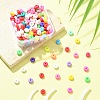 2 Strands Handmade Polymer Clay Beads Strands CLAY-YW0001-87B-5