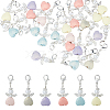 84Pcs 6 Colors Opaque Resin Pendant Decorations HJEW-AB00749-1