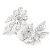 304 Stainless Steel Flower Stud Earrings for Women EJEW-U023-08P-3