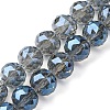 Transparent Electroplate Glass Beads Strands EGLA-N002-34F-F04-1