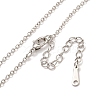 Brass Cable Chain Necklaces for Women NJEW-G084-19P-2