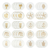   40Pcs 10 Style Natural Freshwater Shell Pendants SHEL-PH0001-20-1