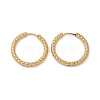 Ion Plating(IP) 304 Stainless Steel Grooved Hoop Earrings EJEW-M218-01C-G-3