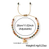 Adjustable Natural Picture Jasper & African Turquoise(Jasper) & Strawberry Quartz Beads Braided Bead Bracelets SX3776-4