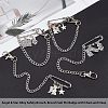 CHGCRAFT 4Pcs 2 Style Angel & Star and Money & Symbol $ Alloy Safety Brooch JEWB-CA0001-15-4