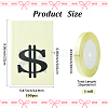 100Pcs OPP Cellophane Black Dollar Sign Packaging Bags ABAG-SP0001-44-2