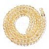 Transparent Spray Painted Glass Bead Strands GLAA-N035-03A-B08-2