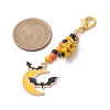 Halloween Theme Alloy Enamel Pendant Decorations HJEW-MZ00060-3