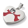 Christmas 304 Stainless Steel Enamel Pendants STAS-Z098-36P-2