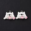 Cartoon Opaque Resin Pendants RESI-G054-01B-P-2