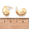 Teardrop Brass Micro Pave Clear Cubic Zirconia Stud Earrings EJEW-K286-07G-03-4