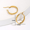 Minimalist Stainless Steel Moon Hoop Earrings TD3757-4