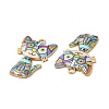 Alloy Enamel Pendants ENAM-M046-10G-G-3