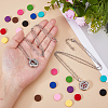 2 Sets Alloy Hollow Essential Oil Diffuser Perfume Locket Pendant 304 Stainless Steel Chain Necklaces NJEW-HS0001-22D-3