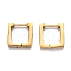 304 Stainless Steel Square Huggie Hoop Earrings STAS-H156-09A-G-2