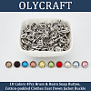 Olycraft 20 Sets 10 Colors 4Pcs Brass & Resin Snap Button BUTT-OC0001-56-4