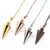 Brass Dowsing Pendulum Big Pointed Cone Pendants KK-H491-04-1