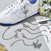 12Pcs 6 Style Alloy Curb Link Shoe Decoration Chain FIND-PHE00001-5