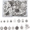 150Pcs 15 Style Tibetan Style Alloy Pendants TIBEP-FH0001-13-1