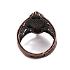 Natural Obsidian Retro Finger Rings RJEW-B067-01R-21-3