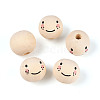 Printed Schima Wood Beads WOOD-T033-02A-1