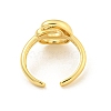 Brass Letter Open Cuff Rings for Women RJEW-G313-01G-G-3