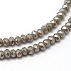 Faceted Rondelle Full Rainbow Plated Electroplate Glass Beads Strands X-EGLA-M004-2mm-A13-2