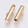 Brass Slide On End Clasp Tubes KK-Q747-11F-KC-2