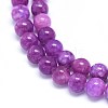 Natural Dyed Jade Beads Strands G-F601-A27-3