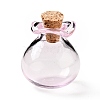 Lucky Bag Shape Glass Cork Bottles Ornament AJEW-A039-02J-1